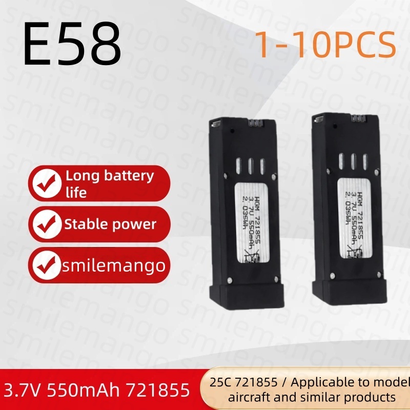 1-10PCS 3.7V 550mAh RC 드론 리튬 배 - Eachine Drone E58 리뷰 및 가격